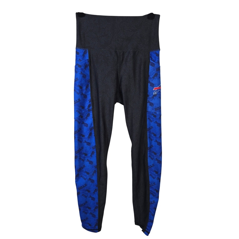 Certo Buffalo Bills NFL High Rise Leggings with‎ Pockets Black Blue Womens Small